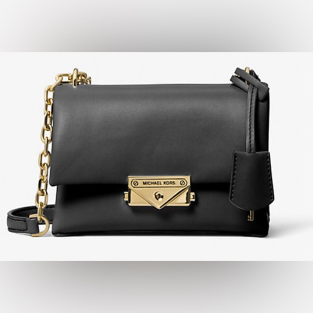 Michael Kors Cece  Black Crossbody Bag with Gold Hardware